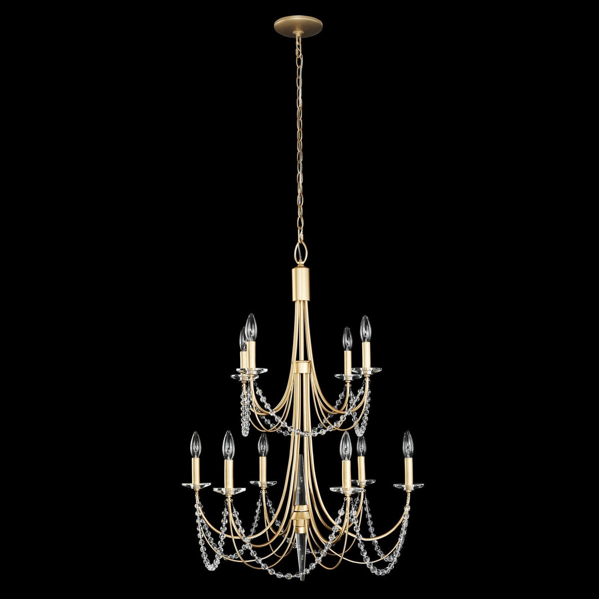 Purelux Postmodern Luxe Laiton Métal Cristal Lustre