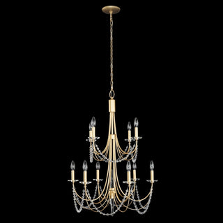 Purelux Postmodern Luxe Laiton Métal Cristal Lustre