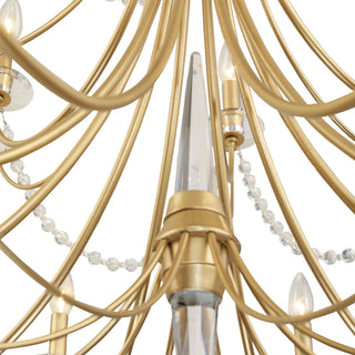 Purelux Postmodern Luxe Laiton Métal Cristal Lustre