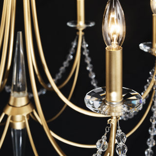 Purelux Postmodern Luxe Laiton Métal Cristal Lustre
