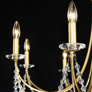 Purelux Postmodern Luxe Laiton Métal Cristal Lustre