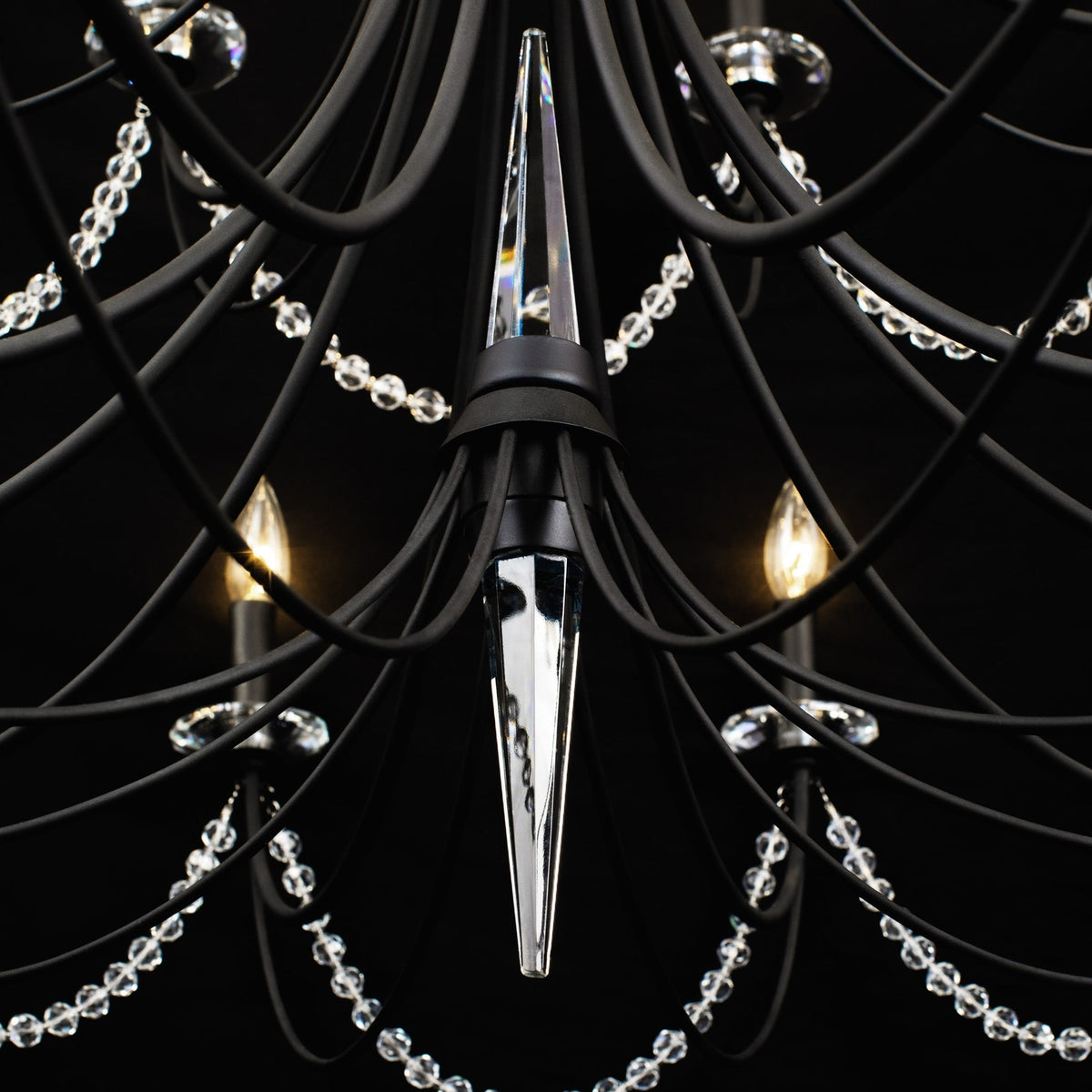 Purelux Postmodern Luxe Laiton Métal Cristal Lustre
