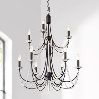 Purelux Postmodern Luxe Laiton Métal Cristal Lustre