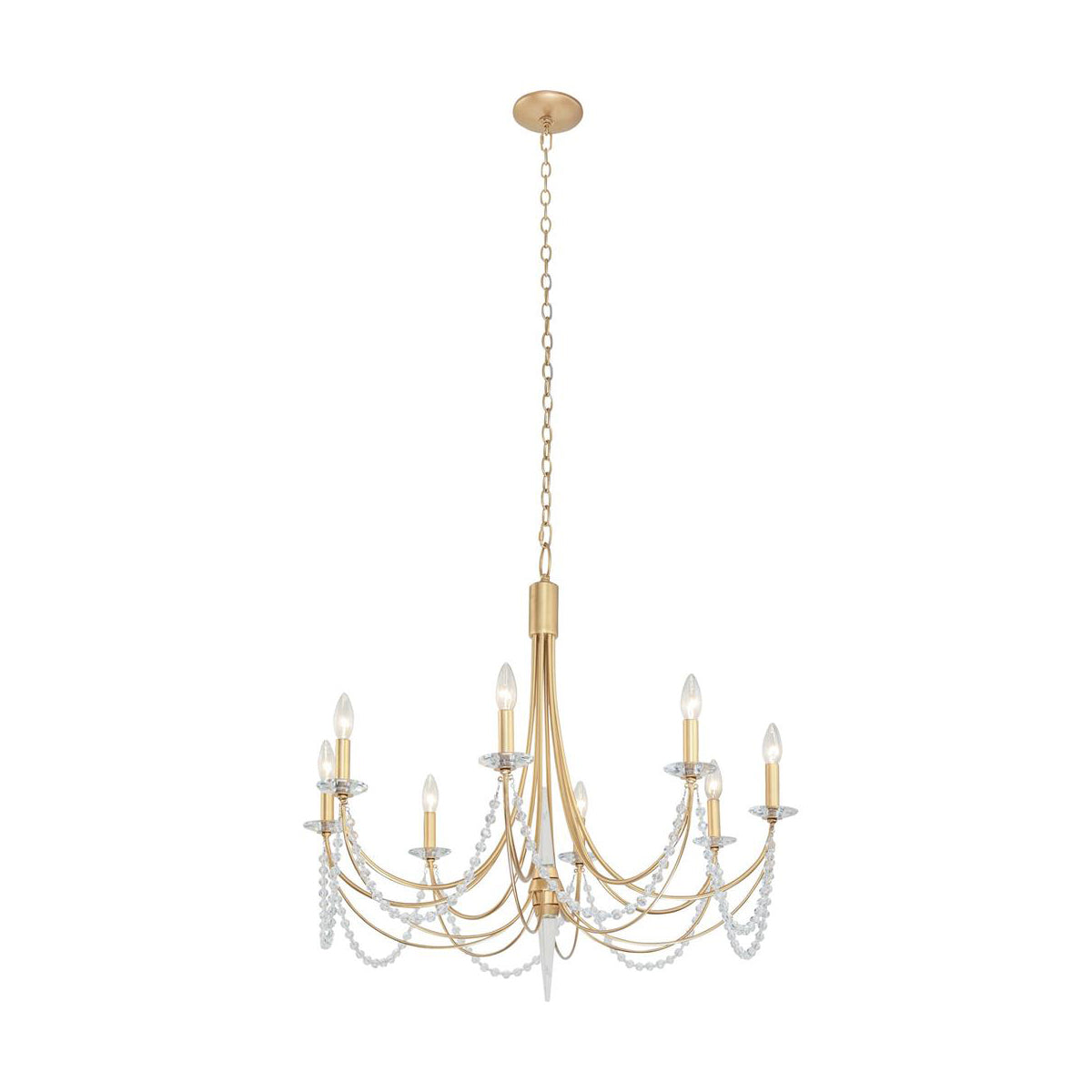 Purelux Postmodern Luxe Laiton Métal Cristal Lustre