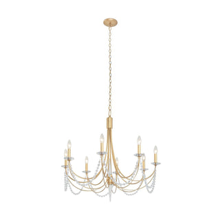 Purelux Postmodern Luxe Laiton Métal Cristal Lustre