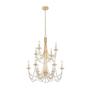 Purelux Postmodern Luxe Laiton Métal Cristal Lustre