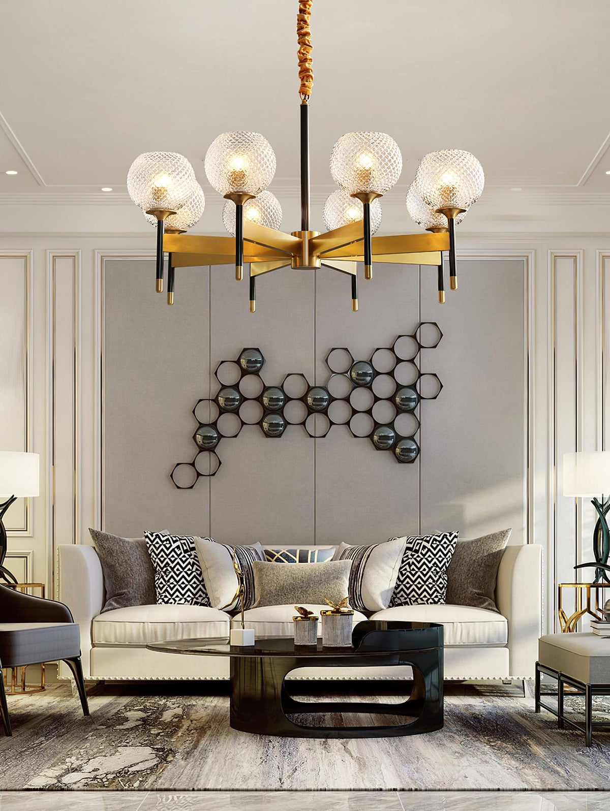 Glint Lustre Moderne en Laiton