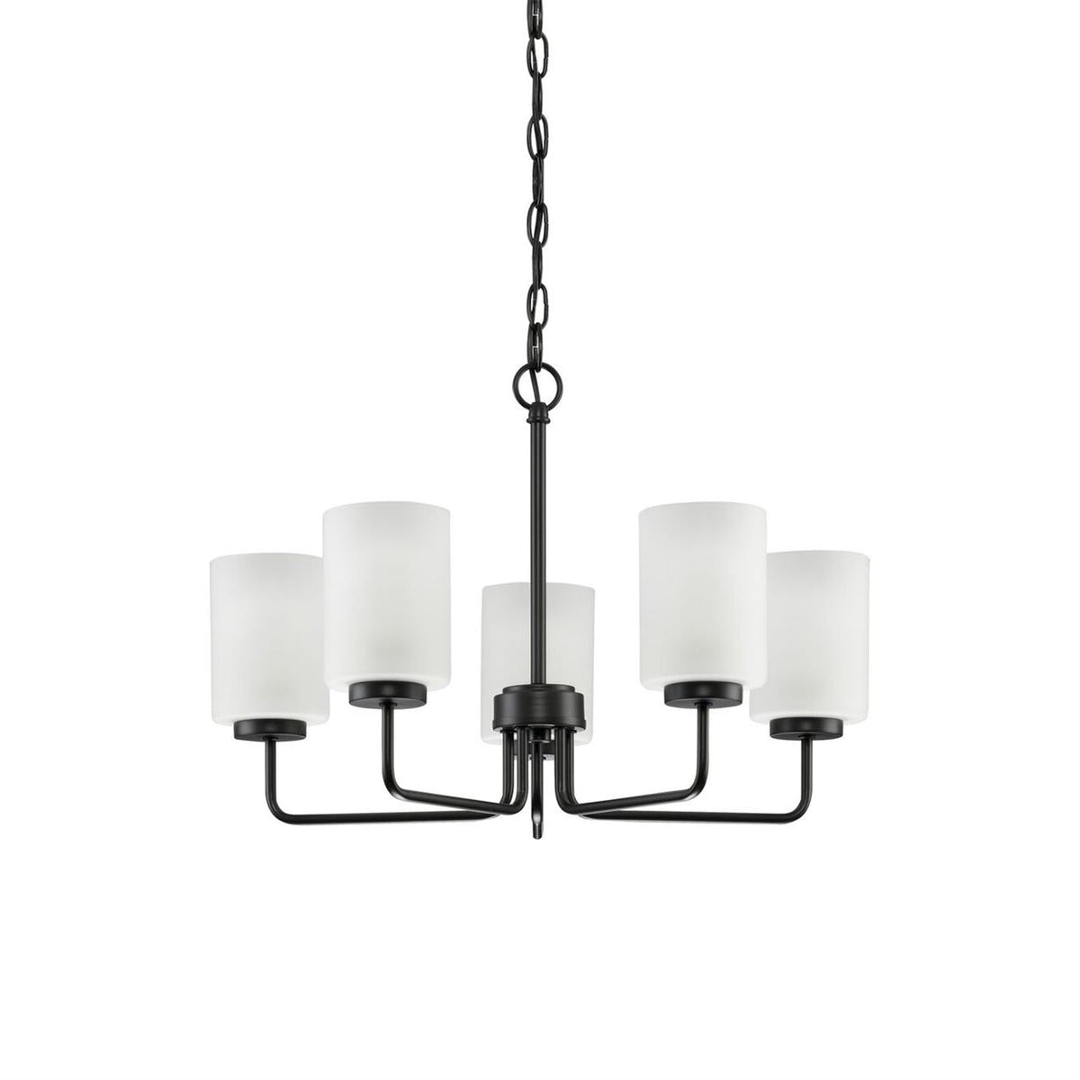 Neva Lustre Métal Noir Verre Minimaliste Moderne
