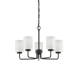 Neva Lustre Métal Noir Verre Minimaliste Moderne