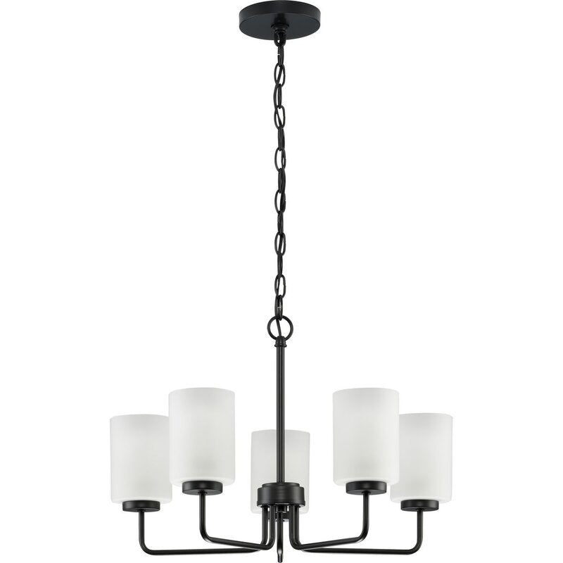 Neva Lustre Métal Noir Verre Minimaliste Moderne