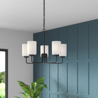 Neva Lustre Métal Noir Verre Minimaliste Moderne