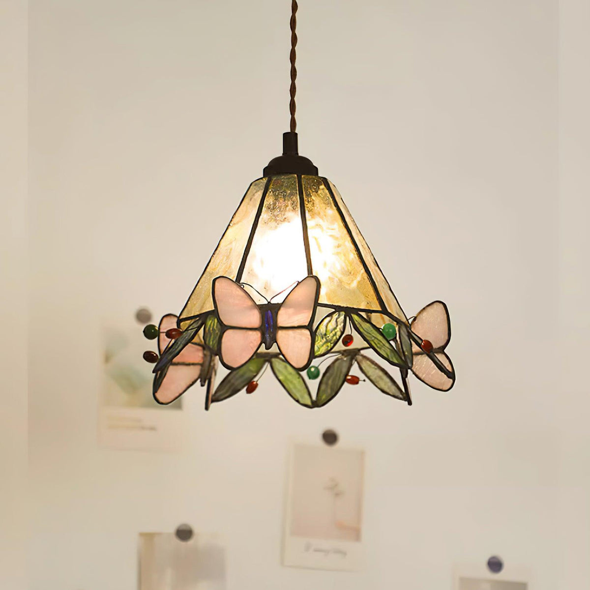 Briandy Tiffany Pendant Light Glass-Neutral Decor