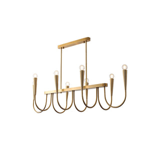 Fluide Lustre Linéaire Métal Laiton Minimaliste Moderne