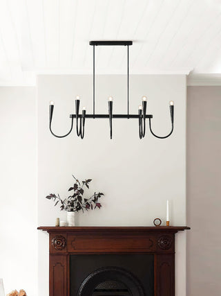 Fluide Lustre Linéaire Métal Laiton Minimaliste Moderne
