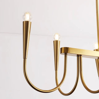 Fluide Lustre Linéaire Métal Laiton Minimaliste Moderne