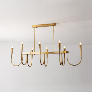 Fluide Lustre Linéaire Métal Laiton Minimaliste Moderne