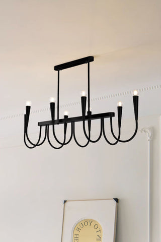 Fluide Lustre Linéaire Métal Laiton Minimaliste Moderne