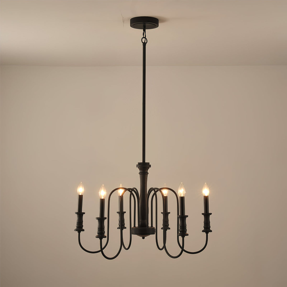 Volo Lustre Métal Bois Luxe Postmoderne