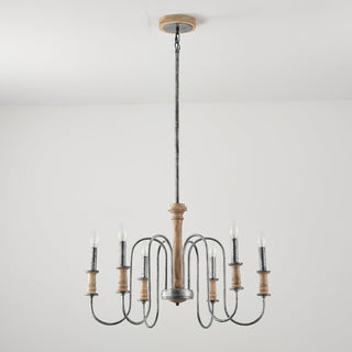 Volo Lustre Métal Bois Luxe Postmoderne