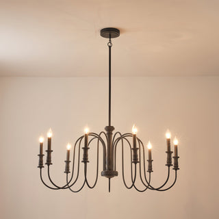 Volo Lustre Métal Bois Luxe Postmoderne