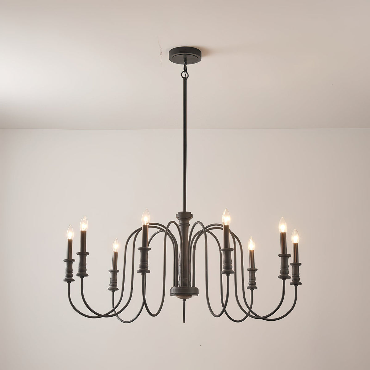 Volo Lustre Métal Bois Luxe Postmoderne