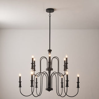Volo Lustre Métal Bois Luxe Postmoderne