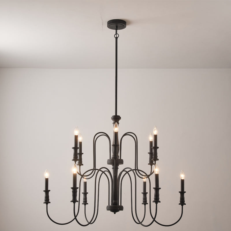 Volo Lustre Métal Bois Luxe Postmoderne