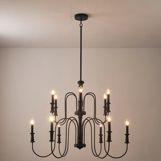 Volo Lustre Métal Bois Luxe Postmoderne