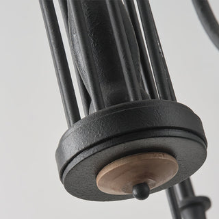 Volo Lustre Métal Bois Luxe Postmoderne