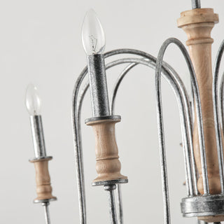 Volo Lustre Métal Bois Luxe Postmoderne