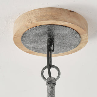 Volo Lustre Métal Bois Luxe Postmoderne