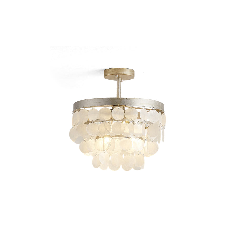 Brielle Ceiling Lamp in gold finish, front view.