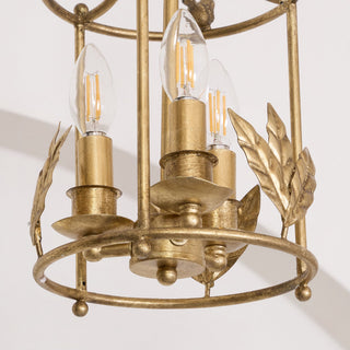Hylite Suspension Lanterne Métal Doré Industrielle Vintage