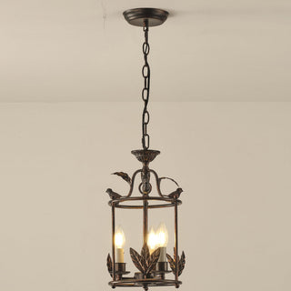 Hylite Suspension Lanterne Métal Doré Industrielle Vintage