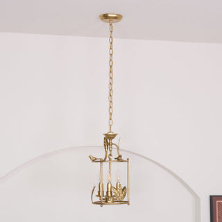 Hylite Suspension Lanterne Métal Doré Industrielle Vintage