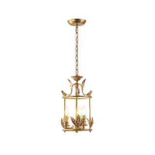 Hylite Suspension Lanterne Métal Doré Industrielle Vintage