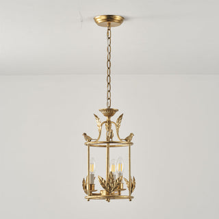 Hylite Suspension Lanterne Métal Doré Industrielle Vintage
