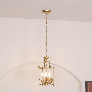 Hylite Suspension Lanterne Métal Doré Industrielle Vintage