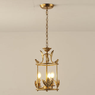 Hylite Suspension Lanterne Métal Doré Industrielle Vintage