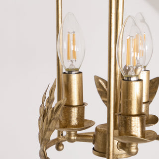 Hylite Suspension Lanterne Métal Doré Industrielle Vintage