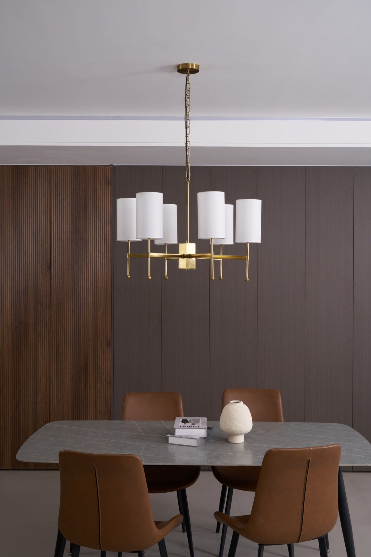 Wilivia Lustre en Tissu Vintage en Laiton