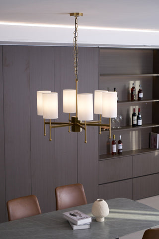 Ulcarisra Lustre en Tissu Vintage en Laiton