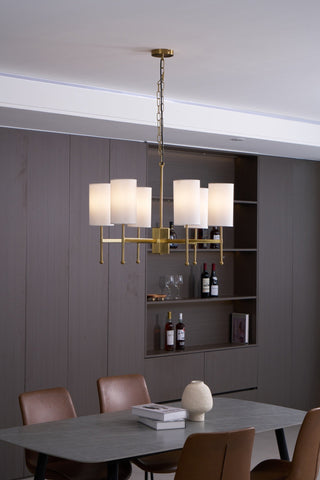 Ulcarisra Lustre en Tissu Vintage en Laiton