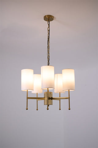 Ulcarisra Lustre en Tissu Vintage en Laiton