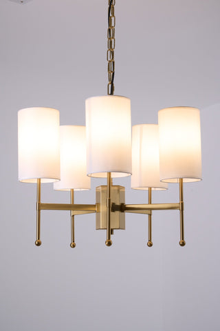 Ulcarisra Lustre en Tissu Vintage en Laiton