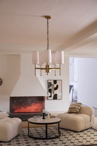 Ulcarisra Lustre en Tissu Vintage en Laiton