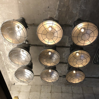 Astra Suspension Métal Brillant Industrielle Vintage