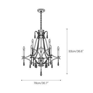 Lyra Lustre Cristal Cuivre Luxe Postmoderne