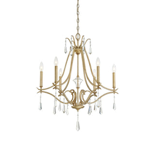 Lyra Lustre Cristal Cuivre Luxe Postmoderne