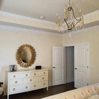 Lyra Lustre Cristal Cuivre Luxe Postmoderne